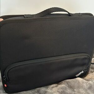 Think Pad Black Laptop Sleeve with Front Pocket